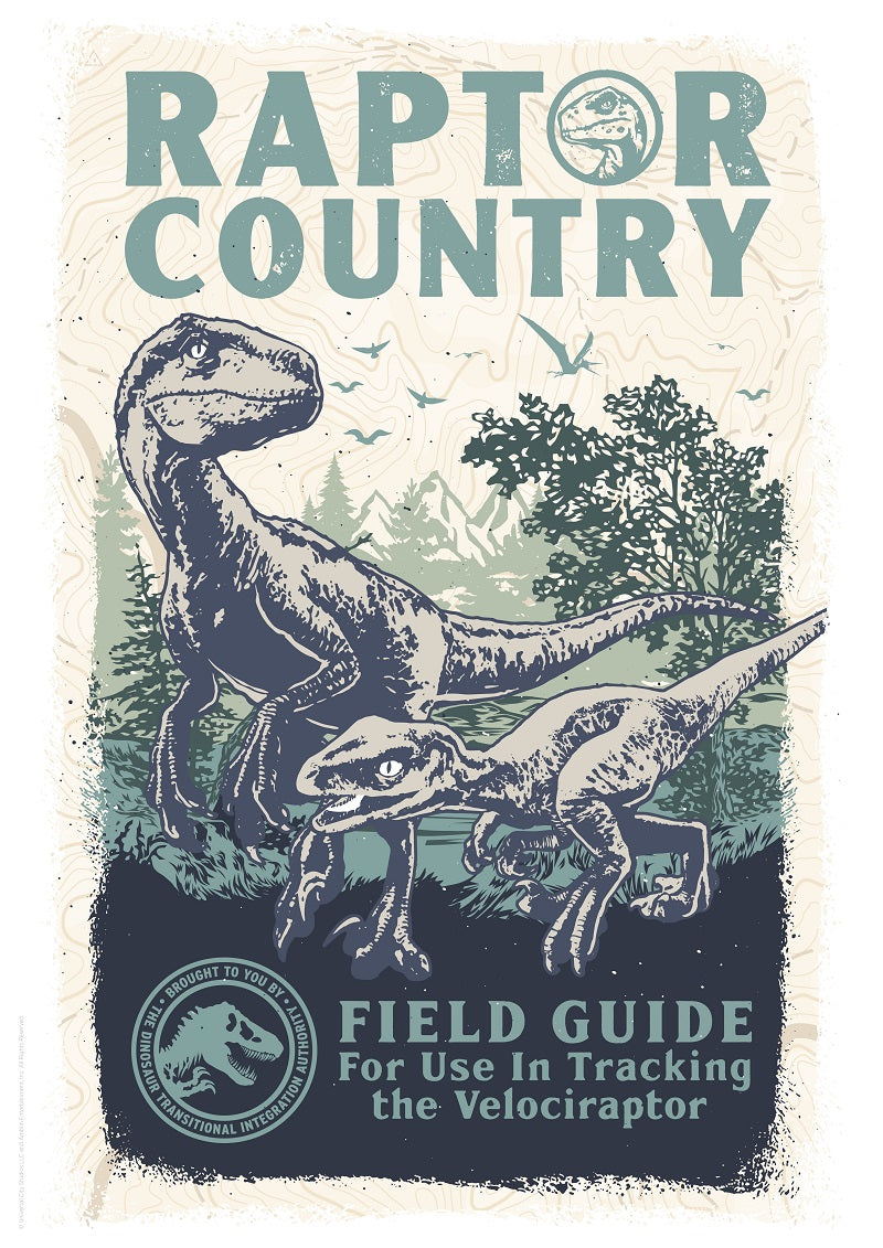 JURASSIC WORLD - Raptor Country - Kunstdruck - Limitierte Auflage 'A3'