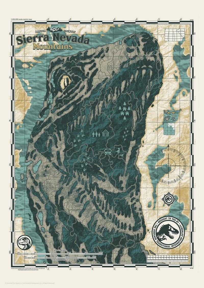 JURASSIC WORLD - Nevada Moutains - Art Print - Limited Edition 'A3'