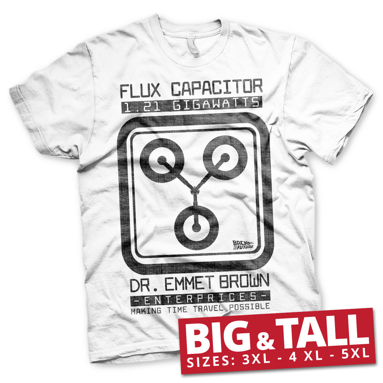 ZURÜCK IN DIE ZUKUNFT - T-Shirt Big &amp; Tall - Flux Capacitor (3XL)