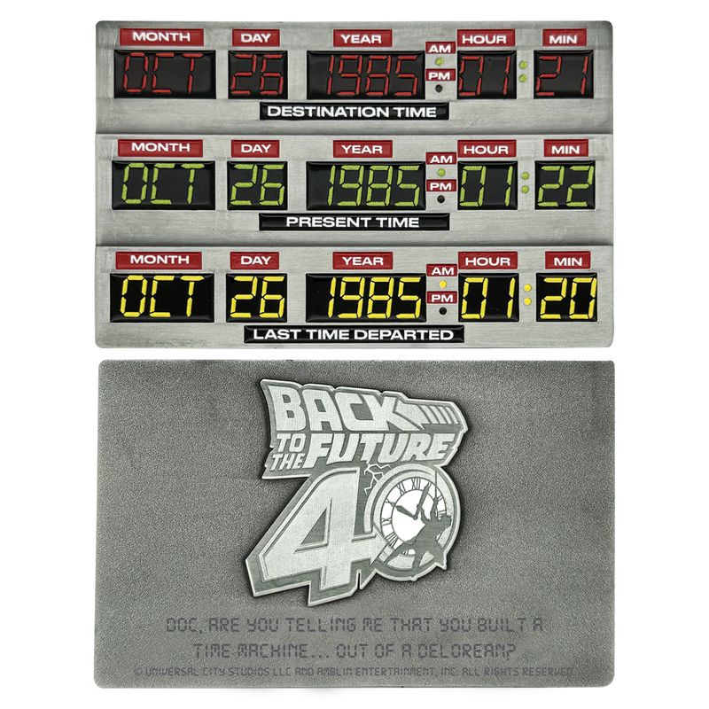 BACK TO THE FUTURE - Time Circuits - Limited Edition Ingot