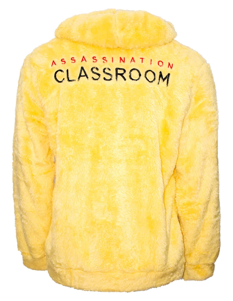ASSASSINATION CLASSROOM - Logo - Flauschiger Kapuzenpullover mit Reißverschluss für Herren (L/XL)