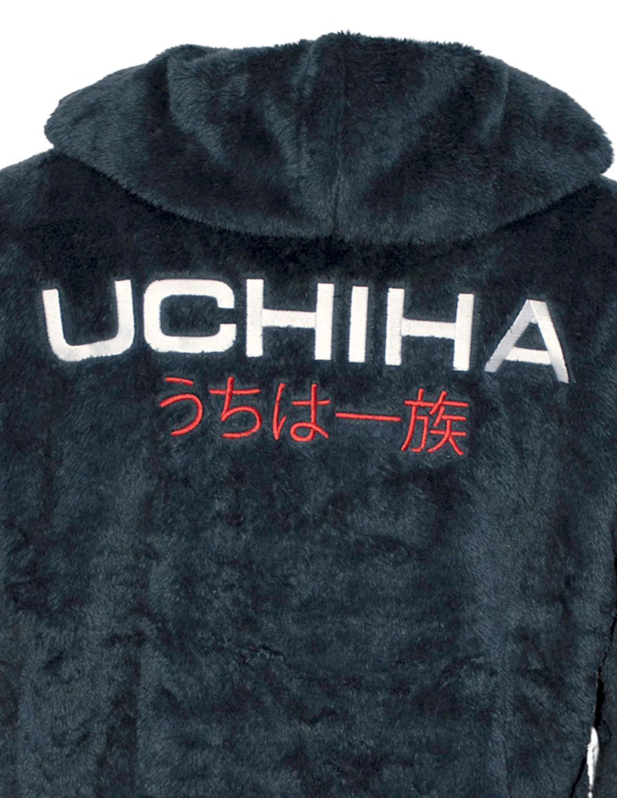 NARUTO - Uchiha - Men's Fluffy Zipper Hoodie (L/XL)