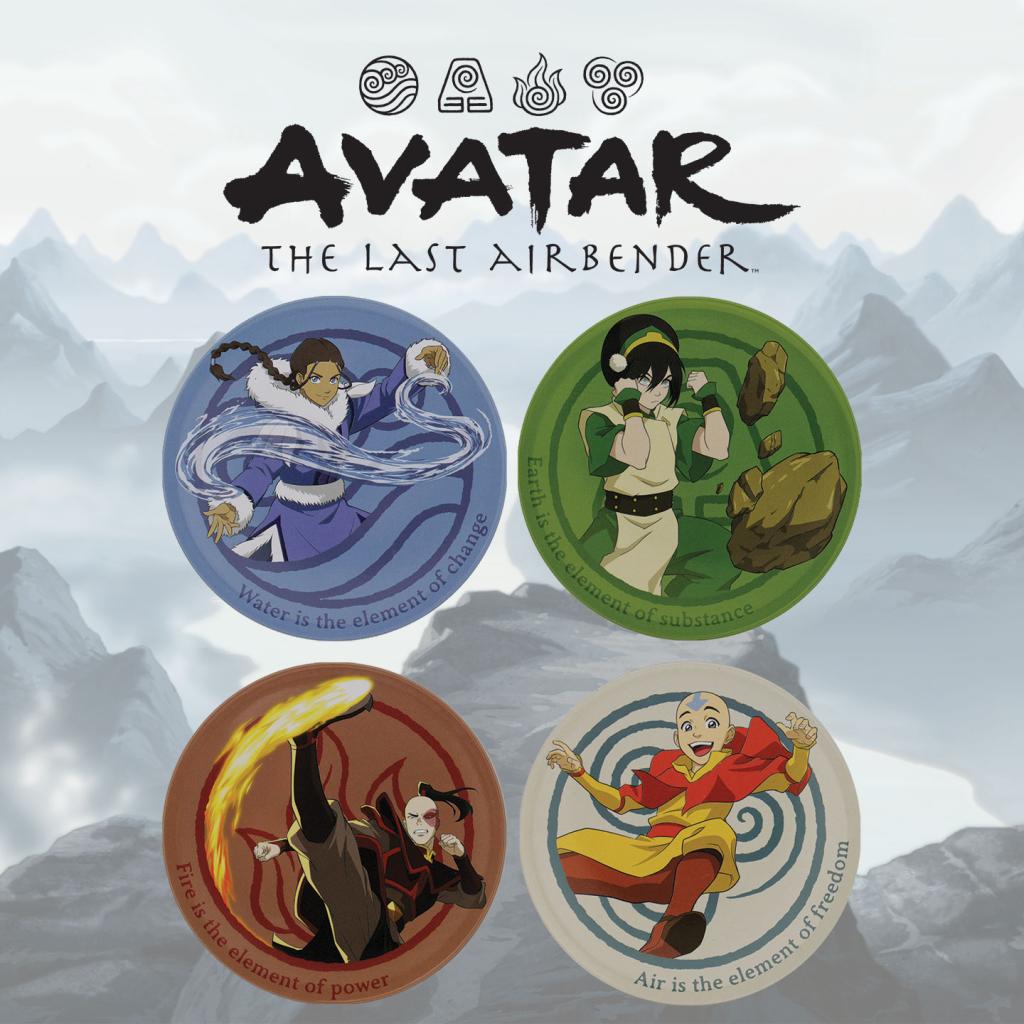 AVATAR The Last Airbender - 4 Embossed Metal Coasters