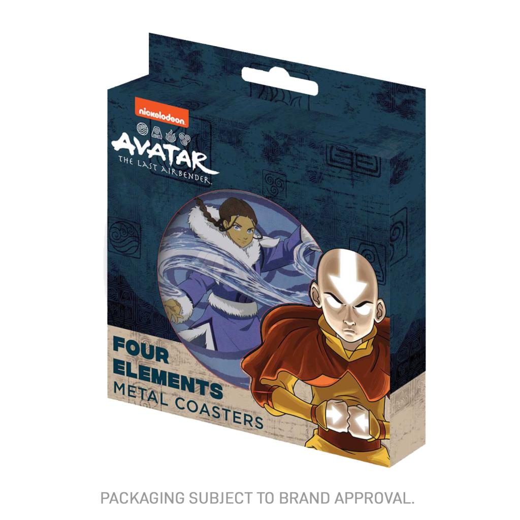 AVATAR The Last Airbender - 4 Embossed Metal Coasters