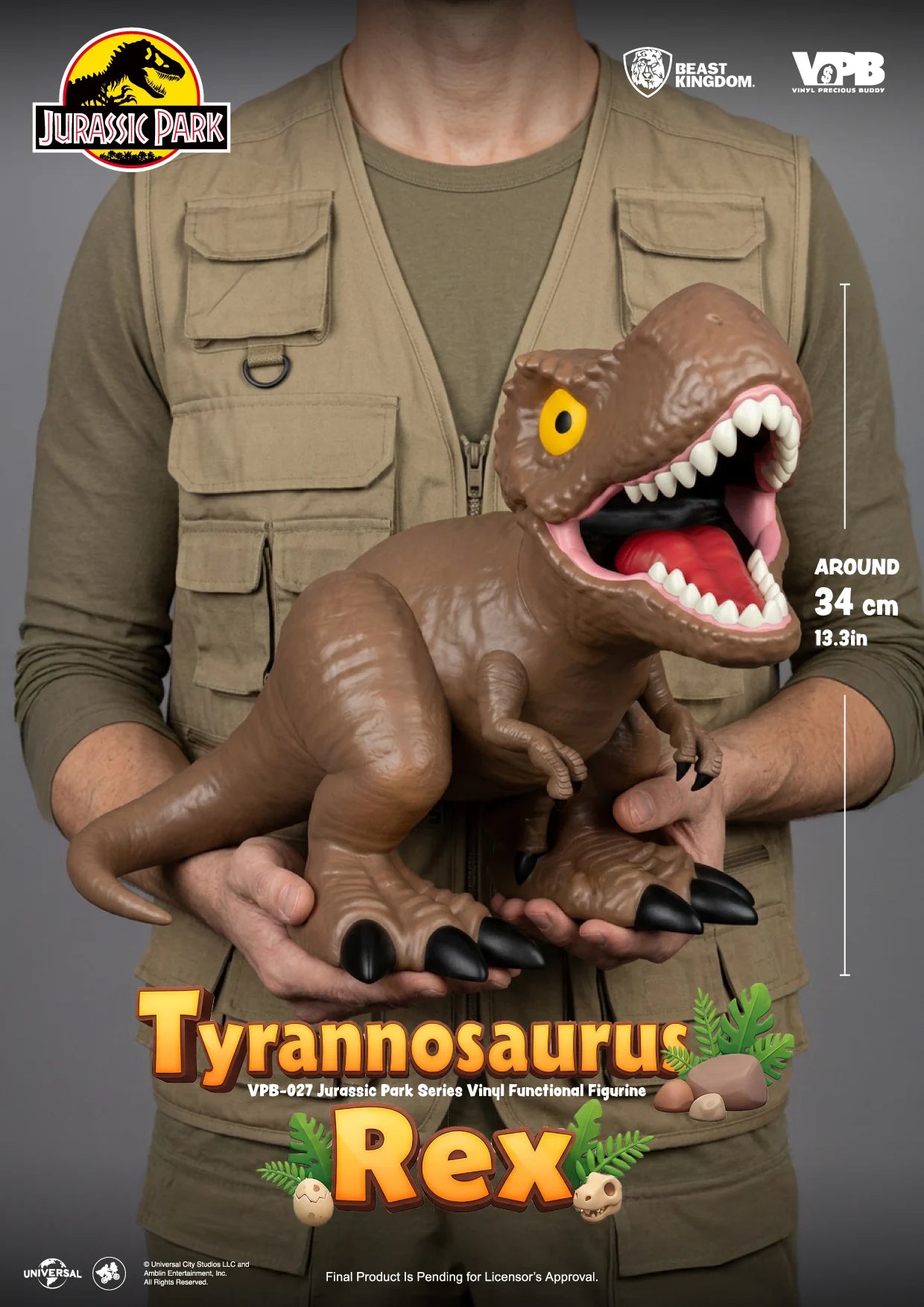 JURASSIC PARK - Tyrannosaurus Rex - Piggy Bank 34cm