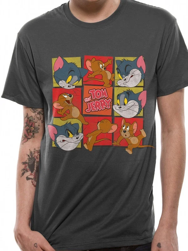TOM AND JERRY – T-Shirt IN A TUBE – Quadrate (S)