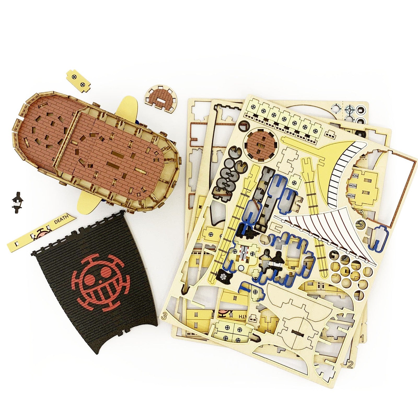 ONE PIECE - Law's Submarine - Wood Model Kit 13.2x8.5x16cm