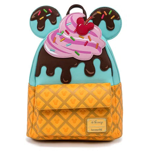 DISNEY - Mickey & Minnie Ice Cream - Backpack s LoungeFly '23x25x10'