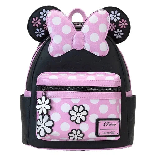 DISNEY - Minnie "Floral Rock the Dots" - Mini Backpack LoungeFly