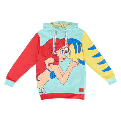 LITTLE MERMAID 35 - Ariel and Flounder - Hoodie Unisex Loungefly (S)