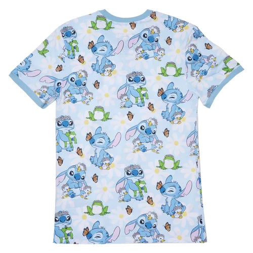 LILO AND STITCH - Springtime Stitch - T-Shirt Unisex Loungefly (XXL)