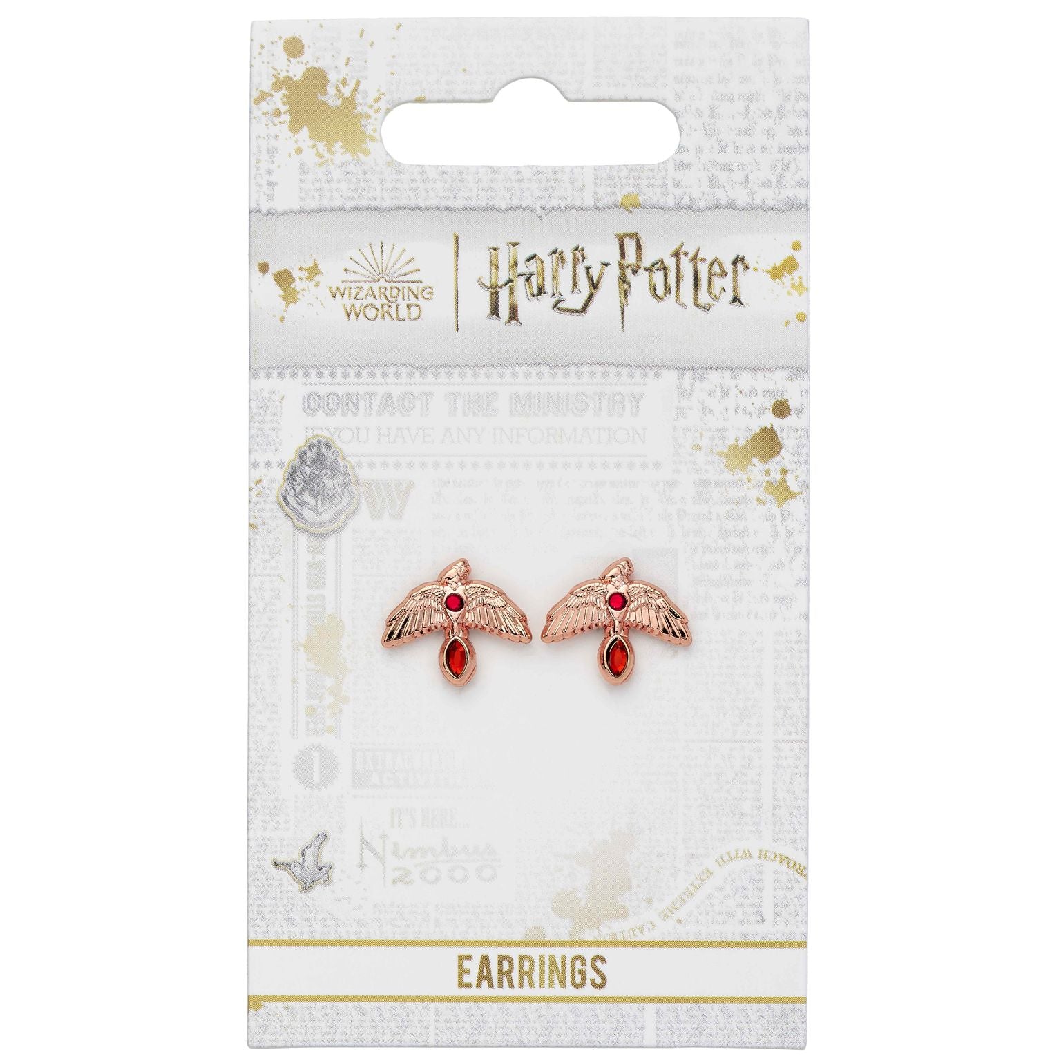 HARRY POTTER – Ohrstecker – Roségold Fawkes