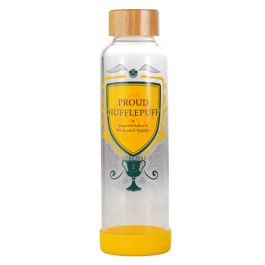 HARRY POTTER - Proud Hufflepuff - Water Bottle Glass 500ml