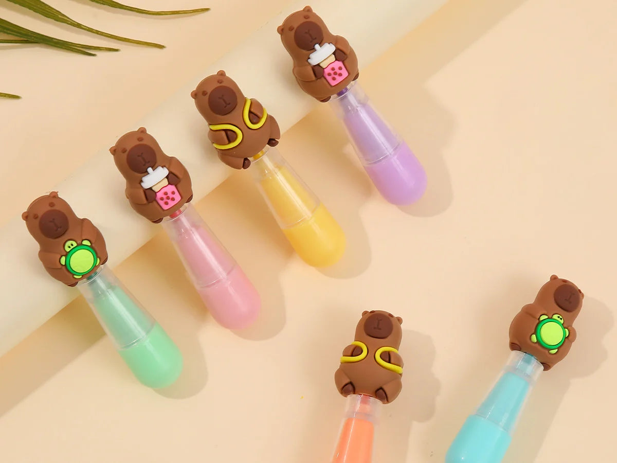KAWAII - Capybara - 6 Highlighters