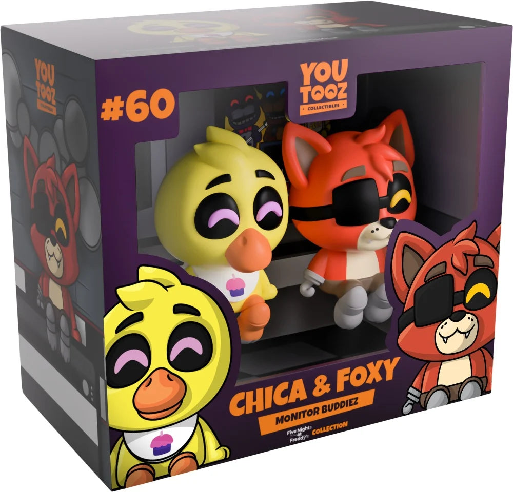 FIVE NIGHTS AT FREDDY'S - Chica & Foxy - Monitor Buddiez 6cm
