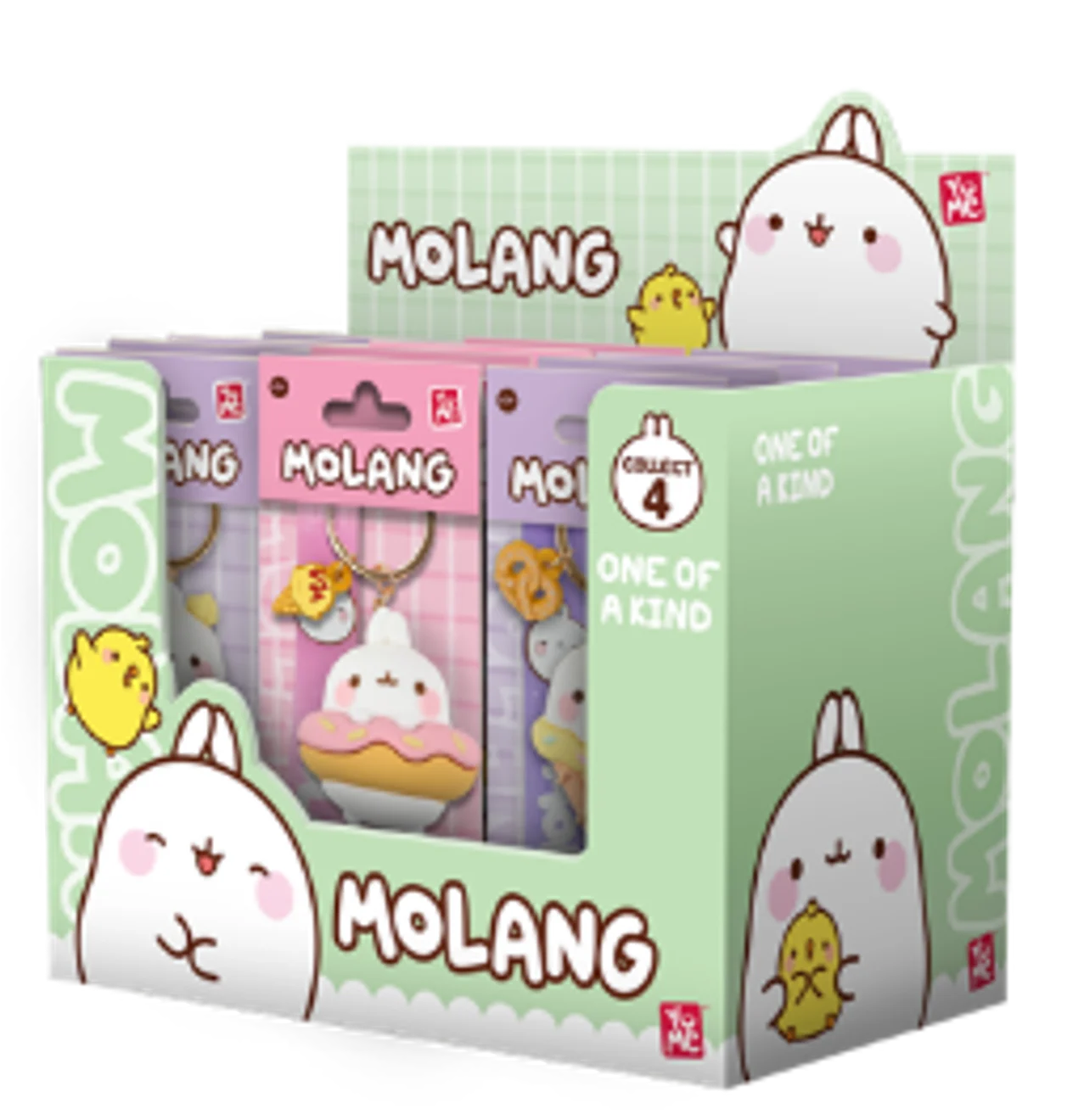 MOLANG - Snack Times Series - Assortiment 9 Keychain 5cm Blind Box