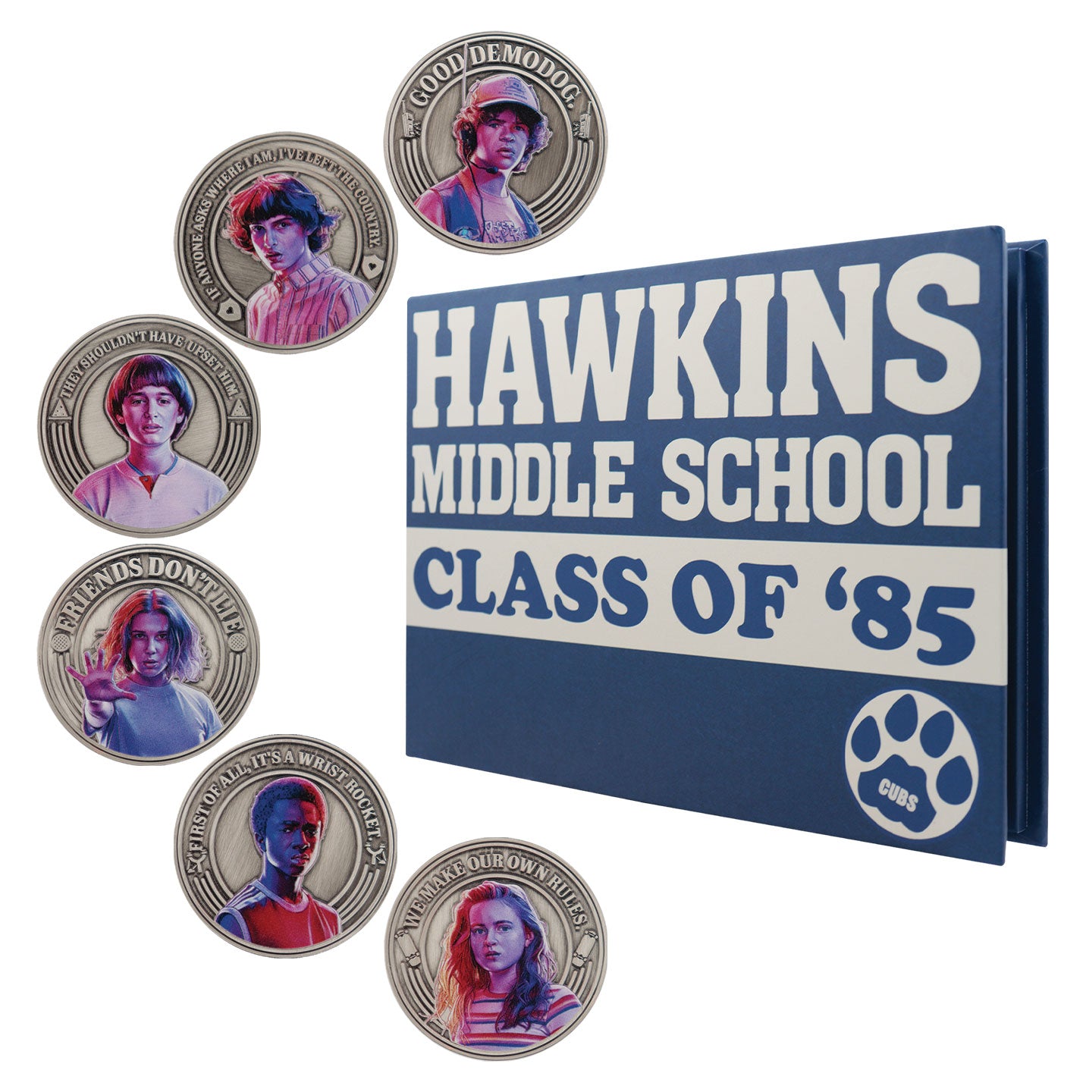 STRANGER THINGS - Yearbook - Album of 6 collection coins