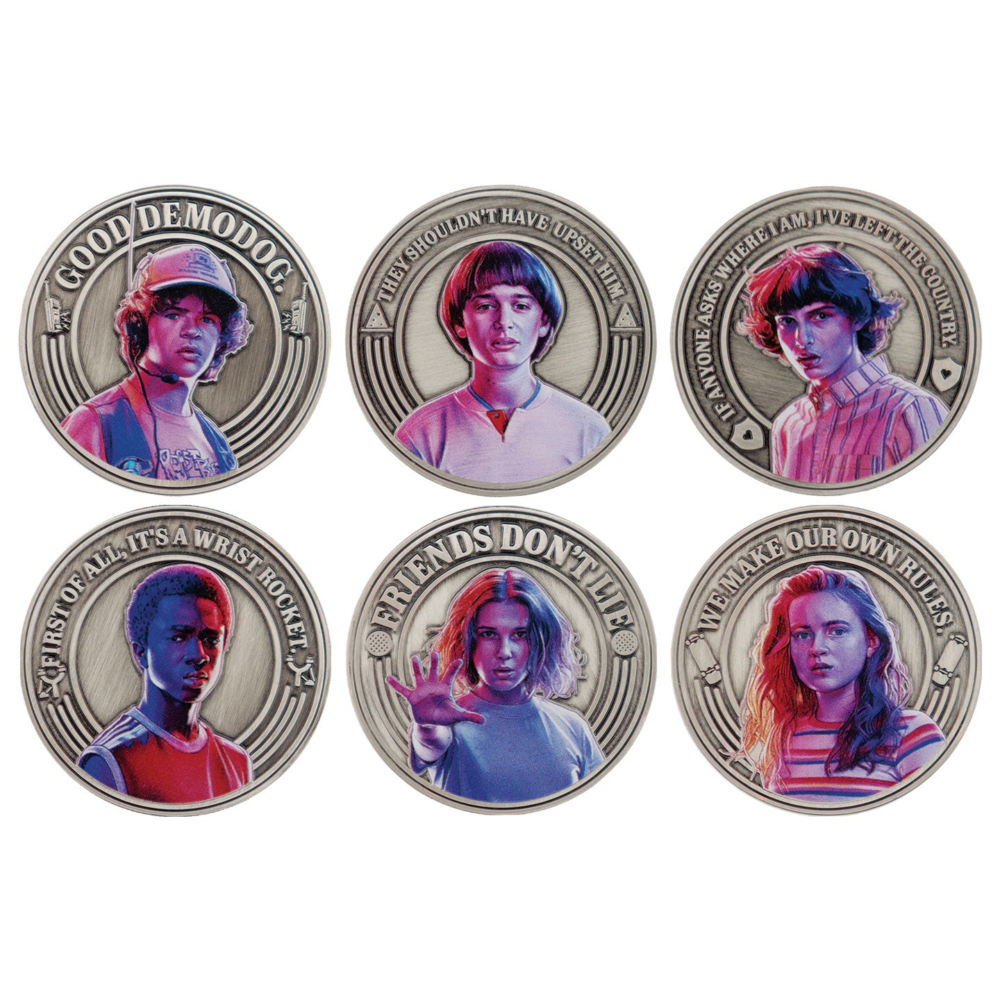 STRANGER THINGS - Yearbook - Album of 6 collection coins