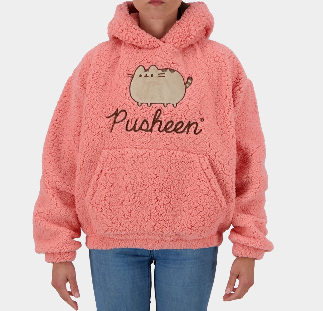PUSHEEN - Pull à Capuche Teddy pour Femme (XS)