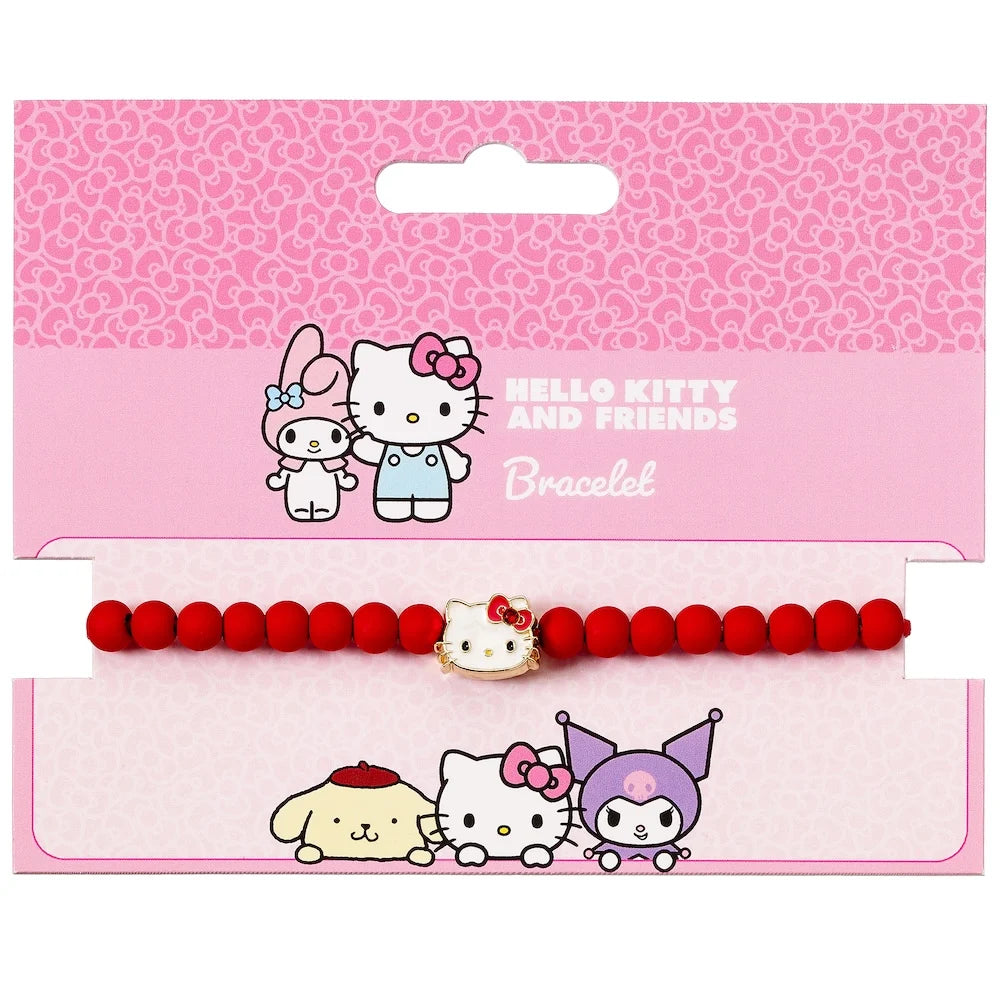 HELLO KITTY - Red - Bead Bracelet