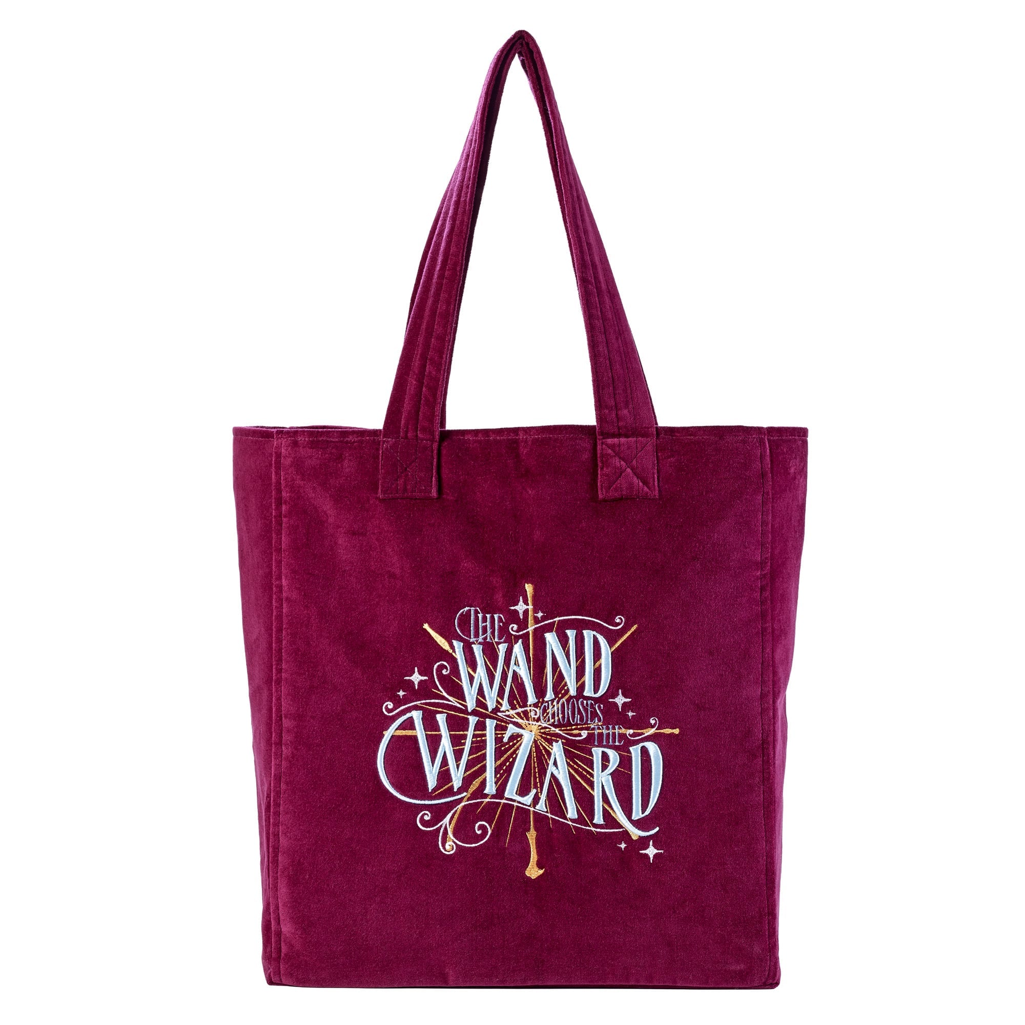 HARRY POTTER - Wand - Premium Embroidered Velvet Tote Bag