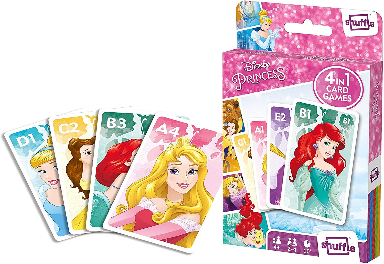DISNEY PRINCESS - Playing Cards 4 in 1