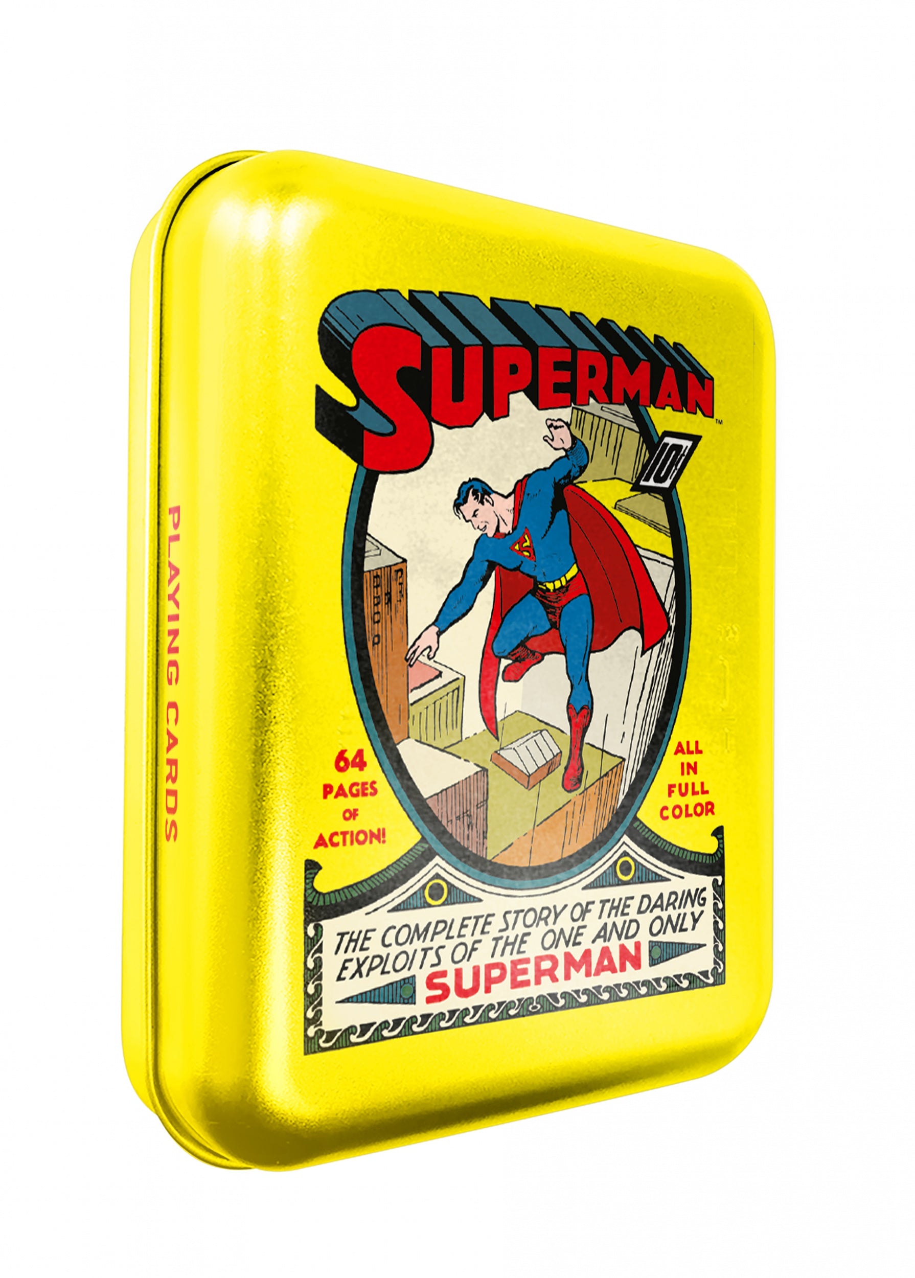 DC COMICS - Superman Comics - Playing Card Game Tin Box