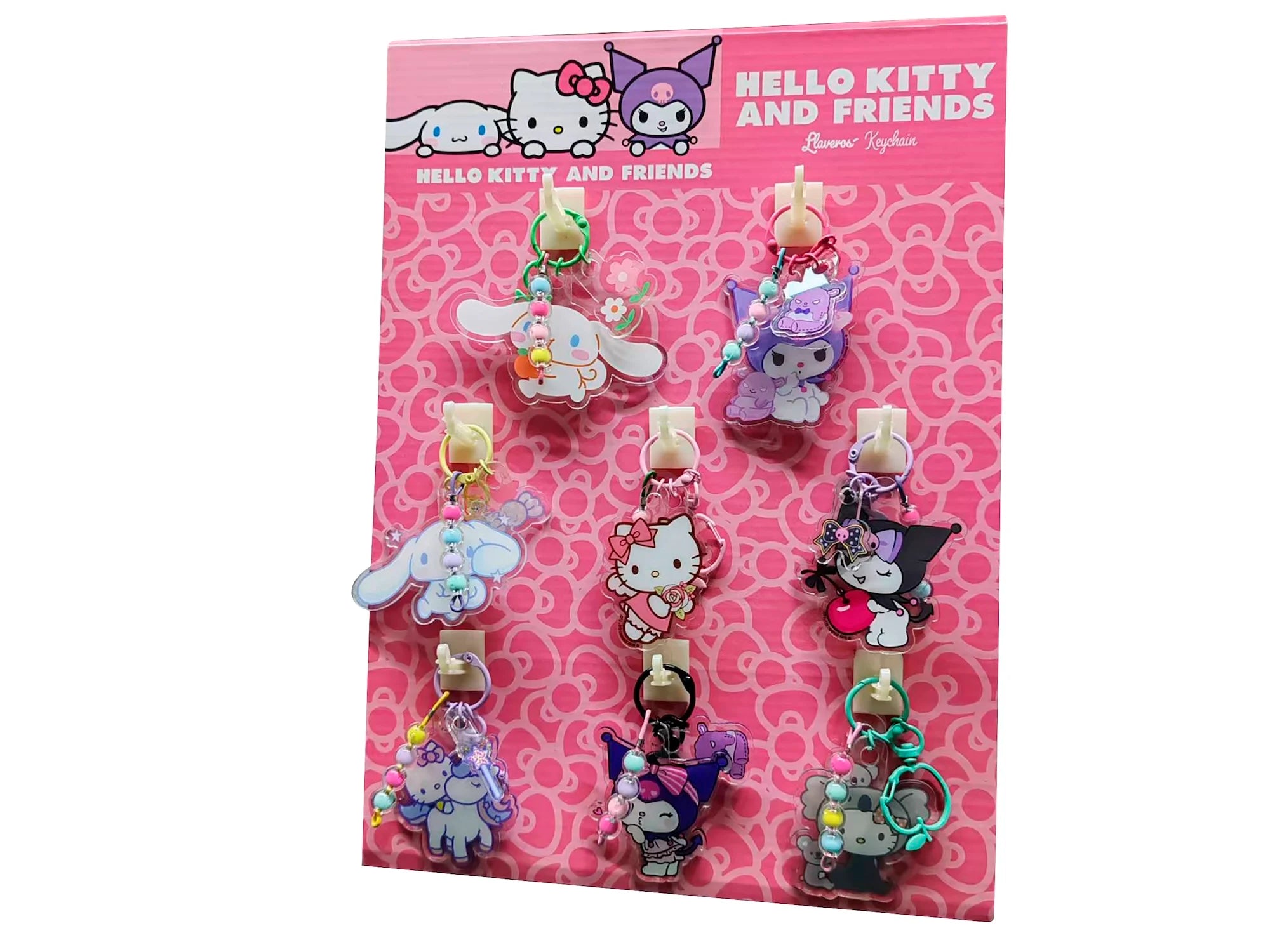HELLO KITTY & Friends - Display of 16 Keyrings