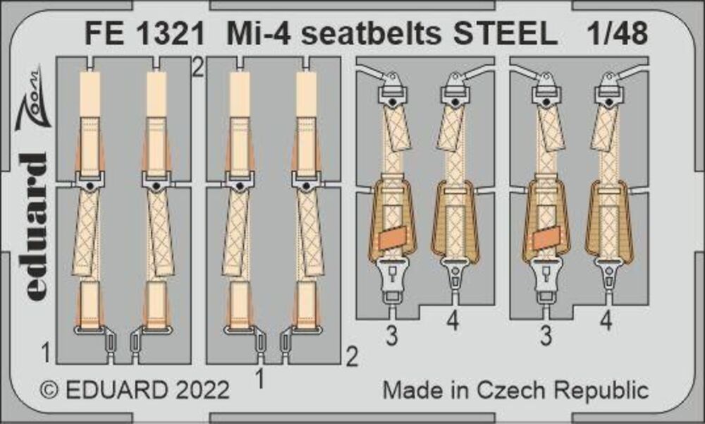 Mi-4 seatbelts STEEL for TRUMPETER