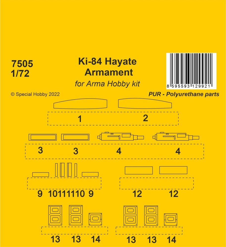 Ki-84 Hayate Armament / Arma Hobby kits