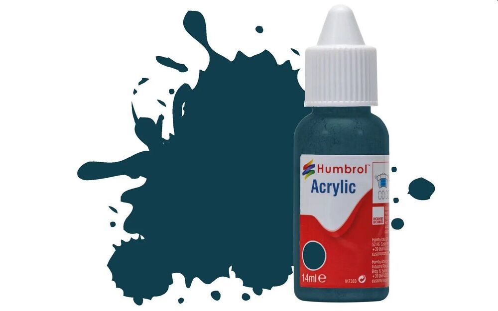 HUMBROL ACRYLIC DROPPER BOTTLE 14ML No.230 PRU Blue Matt