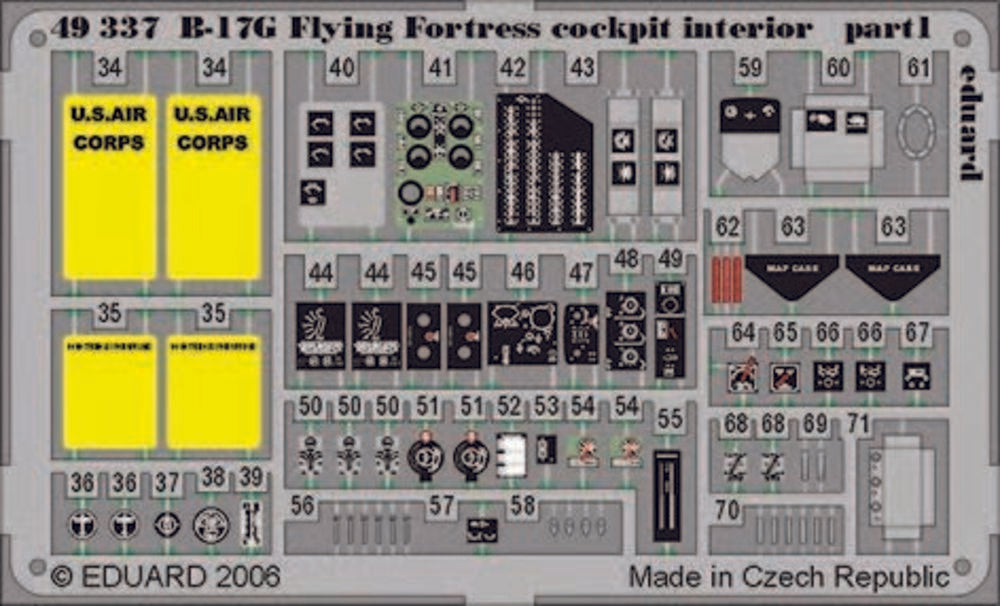 B-17G Flying Fortress cockpit interior f��r Revell/Monogram Bausatz