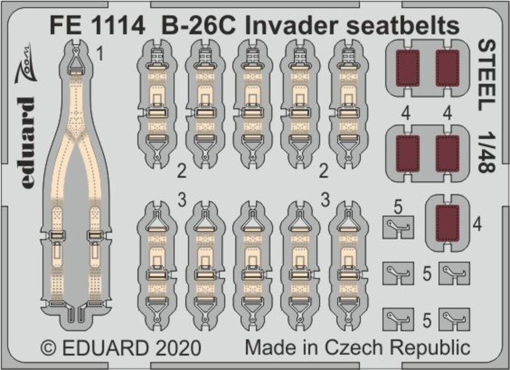 B-26C Invader seatbelts STEEL for ICM