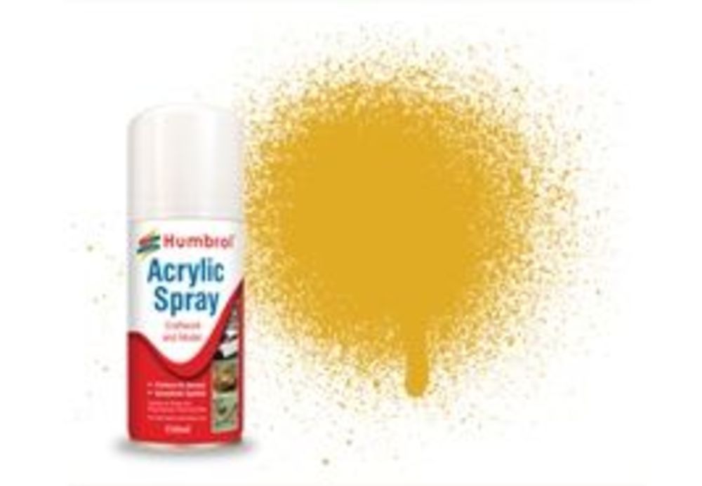 HUMBROL ACRYLIC HOBBY SPRAY 150ML No 16 Gold