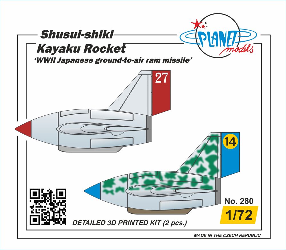 Shusui-shiki Kayaku Rocket ���WWII Japanese ground-to-air ram missile��� 2 pcs 1/72