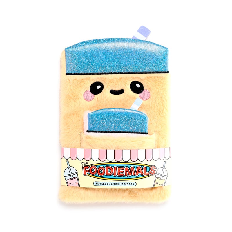 KAWAII - Boba the Bubble Tea - Premium Fluffy Notebook + 1 Mini