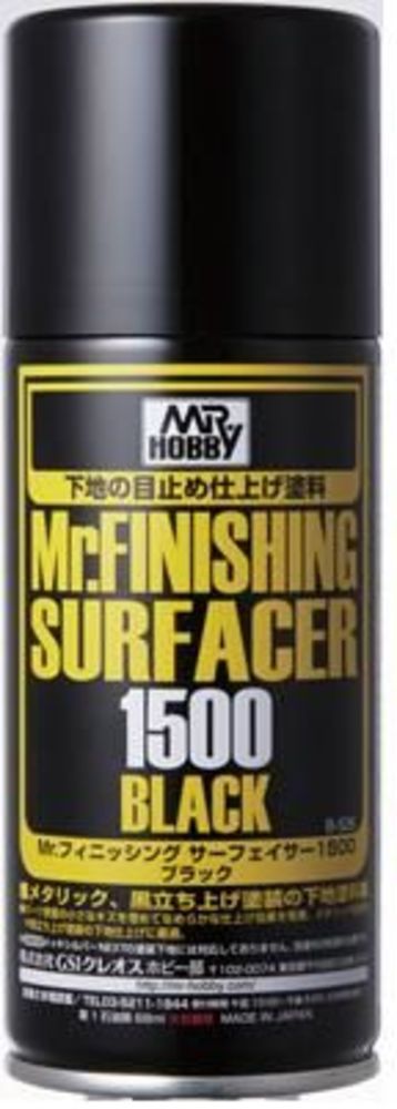 Mr Hobby -Gunze Mr. Finishing Surfacer Acer 1500 Black (170 ml)