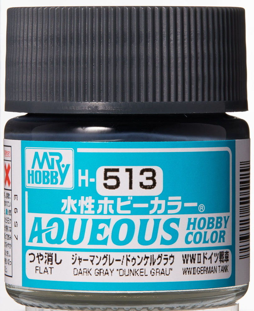 Mr Hobby -Gunze Aqueous Hobby Colors (10 ml) Dark Gray Dunkelgrau