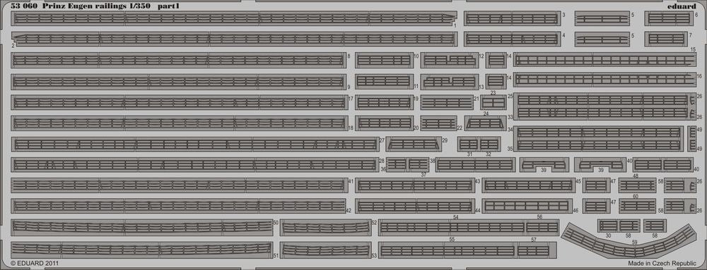 Prinz Eugen railings for Trumpeter