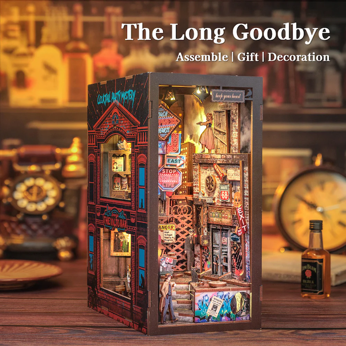 BOOK NOOK KIT - DIY - The Long Goodbye - 238pc + LED Light