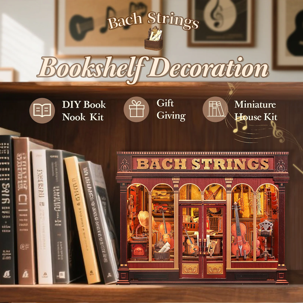 MINIATURE HOUSE - DIY- Bach Strings -285pc + LED Light