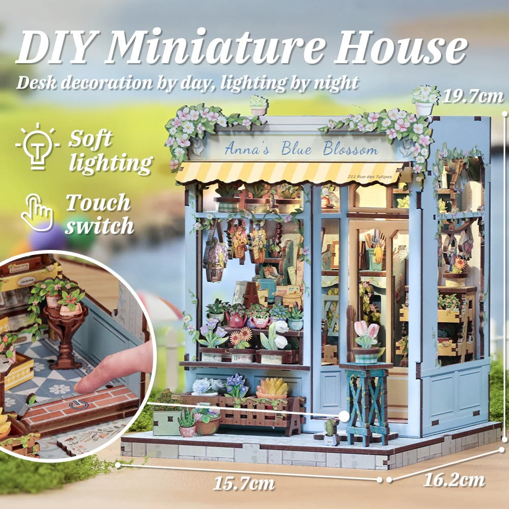 MINIATURE HOUSE - DIY- Sweet Marie - 242pc + LED Light