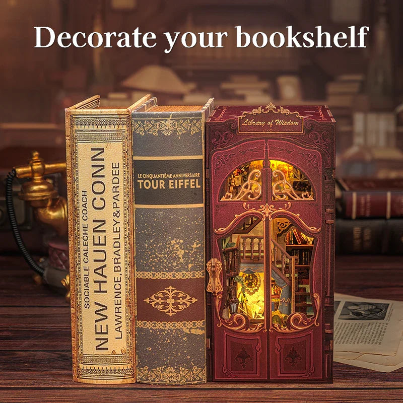 BOOK NOOK KIT - DIY - Library of Wisdom - 281pc + LED Light