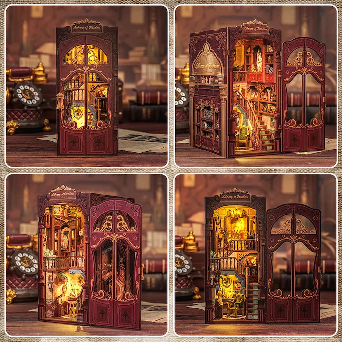 BOOK NOOK KIT - DIY - Library of Wisdom - 281pc + LED Light