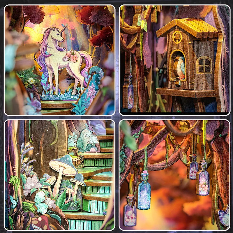 BOOK NOOK KIT - DIY - The Grace of the Forest - 89pc + LED Light