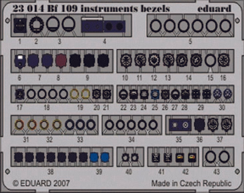 Bf 109 instruments bezels