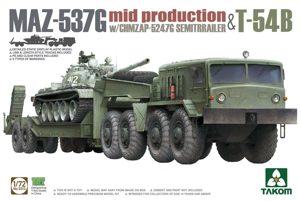 MAZ-537G�� w/ChMZAP-5247G���� Semi-trailer mid production & T-54B