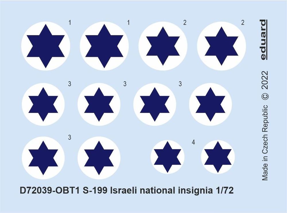 S-199 Israeli national insignia 1/72