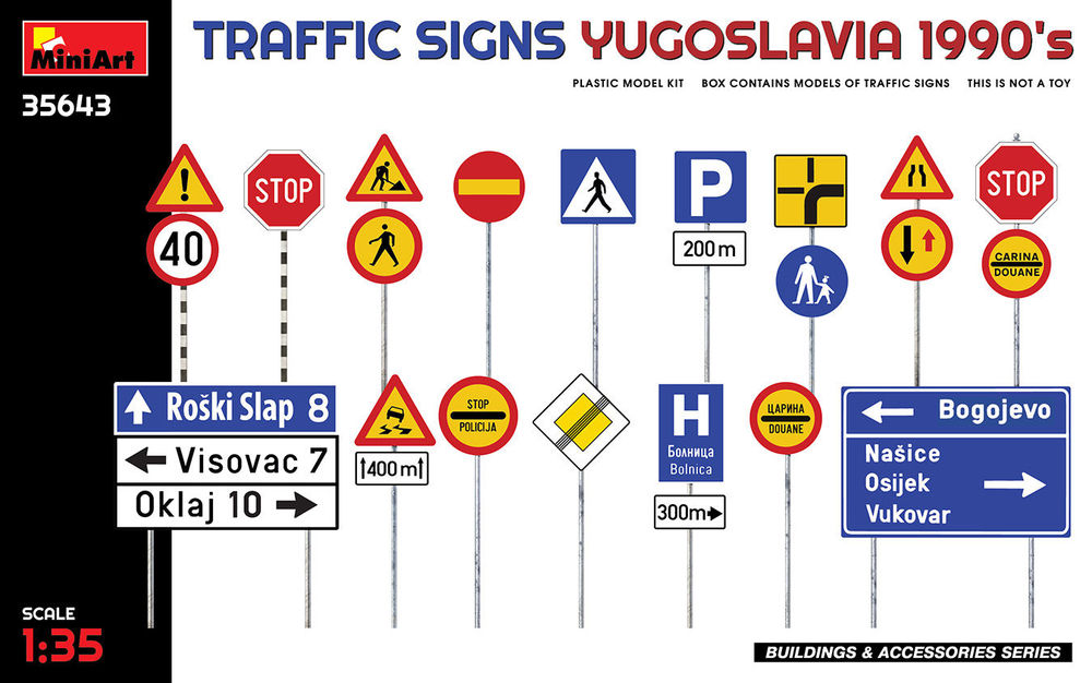 Traffic Signs. Yugoslavia 1990's