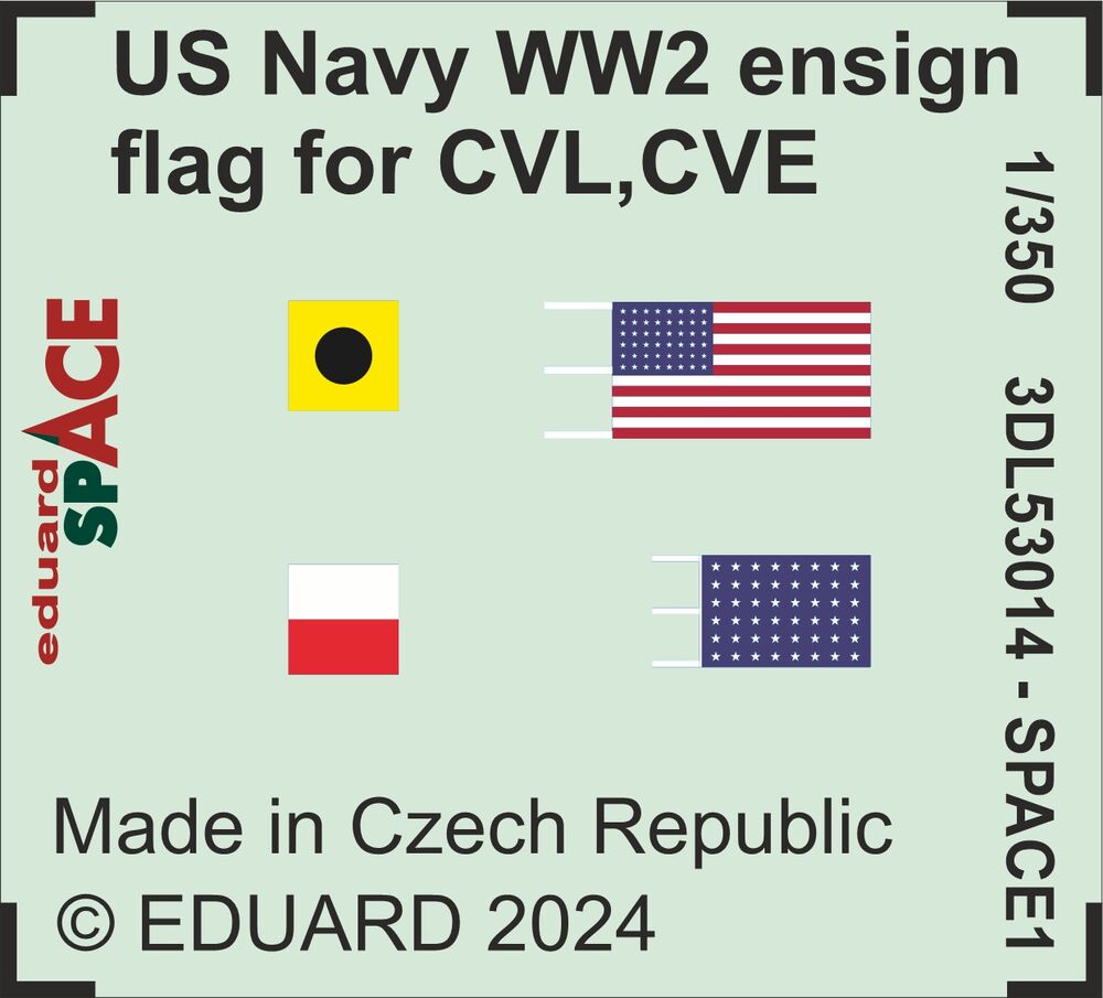 US Navy WW2 ensign flag for CVL, CVE, CL & DD SPACE